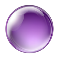 Shiny Purple Orb Glass with Transparent Background, Glossy Surface, Round Shape png