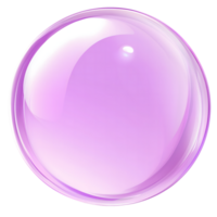 Glossy Lavender Sphere with Transparent Background, Reflective Orb png