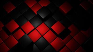 Black and Red Cube Pattern with Random Up-Down Motion Seamless Loop video