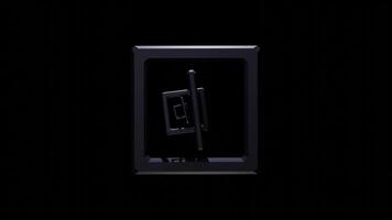 Dark Sci-Fi Abstract 3D Square Spinning Satisfy Seamless Loop Animation video