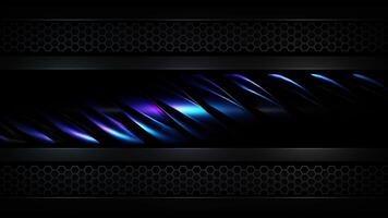 Electric Blue Neon Line Rotating in Futuristic Mechanical Mesh Loop video