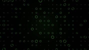 cyberpunk verde néon círculo matriz animação - hacker tela movimento ciclo video