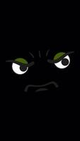 Sad Eyes Looking Left And Right On Vertical On Alpha Channel 2D Cartoon Animation video