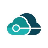 Clean logo design for cloud computing consulting firm highlights modern technology and professional branding in a minimalistic style vector