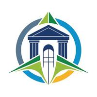 Creative logo design representing an architecture firm focused on sustainable building practices and innovative design concepts vector