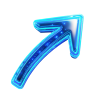 Illuminated directional pointer showcasing luminescence and advanced digital design, a modern guidance icon png