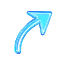 Luminous cyan pointer ascending diagonally on an unadorned setting signifying advancement png