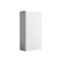 Minimalist presentation of a pristine white box, conveying simplicity and modern design with isolated view png