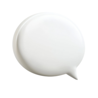 lustroso branco discurso bolha pairando, comunicação Projeto elemento com suave superfície isolado png