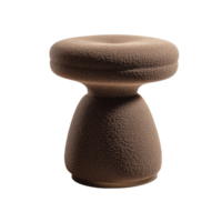 Sculpted softness tactile form a unique textured design object against a plain backdrop png