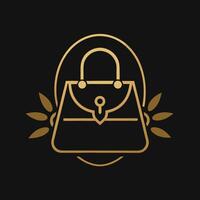Sophisticated minimalist logo designed for a handbag designer showcasing elegance and style in a refined visual format vector