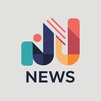 Minimalist logo design for a modern news application emphasizing clarity and information accessibility in a vibrant color palette vector