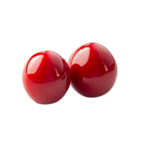 Pair of lustrous spheres reflecting light against a simple, plain setting to highlight their form, material and color png