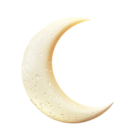 Serene celestial crescent against a deep void conveys a dreamlike solitude png