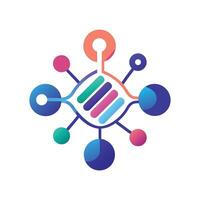 Minimalist logo representing a molecular diagnostics platform designed for modern healthcare and research environments, emphasizing clarity and innovation vector