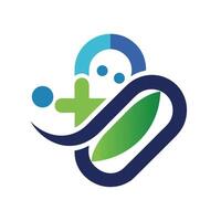 Simple logo design for a digital health solution showcasing innovation and care in healthcare technology for modern medical practices vector