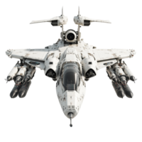 Futuristic Fighter Craft. Advanced Military Aerospace Vehicle Concept Rendering png