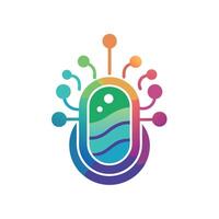 Minimalist logo design representing microbiome therapy platform emphasizing health and wellness through innovative technology vector