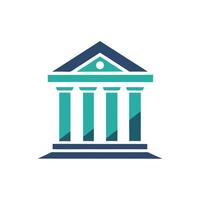 Minimalist logo representing a modern banking institution that emphasizes innovation and professionalism in financial services and customer relations vector