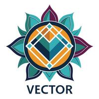 Textile logo representing a modern textile manufacturer with geometric patterns and vibrant colors designed for brand identity in textile industry vector
