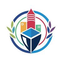 Modern logo design showcasing a personalized learning experience with a strong visual identity for educational growth and development vector