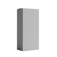 Elevated rectangular packaging mockup on a clean backdrop for product presentation and branding possibilities png