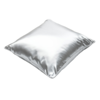 Luxurious silk pillow with a lustrous sheen casting elegant reflections on an isolated canvas png