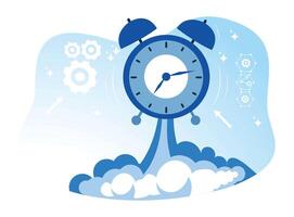 Concepts of time management and productivity. vector