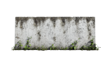 Weathered concrete barrier with moss growth adds a touch of raw texture png