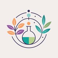 Sensory minimalist logo design representing aromatherapy with floral and botanical elements in a modern and soothing color palette vector