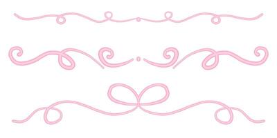 Decorative vintage flourishes and elegant calligraphy dividers set with hand drawn ornaments for certificates invitations and greeting card design vector