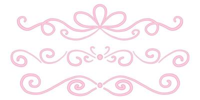 Hand drawn elegant text separators and vintage calligraphic ornament dividers for use in luxury invitation greeting card or certificate decoration vector