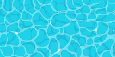 Beach ocean water ripple surface with sunlight reflections in cartoon style game texture top view vector