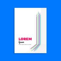 Cover Design with Abstract Line and Stroke Perspective Composition vector