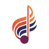 Harmonious minimal logo design for a music school showcasing artistic elements representing sound and creativity combined with modern aesthetics vector