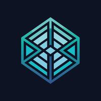 Sleek minimalist logo design representing a smart contracts startup with geometric elements and a modern aesthetic vector