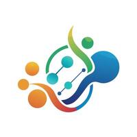 Elegant and modern logo representing a molecular diagnostic company showcasing simplicity and sophistication for scientific communication and branding vector