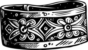 A vintage style illustration of an ancient armband vector