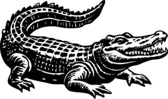 A sketchy style illustration of alligator vector