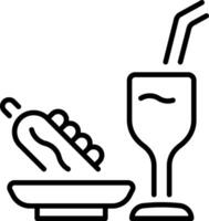 A liner style icon showing a brunch food vector