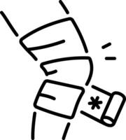 A line style icon of bandage tape vector