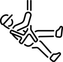 An outline style icon of a safety harness vector