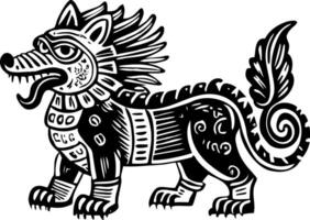 Mythological beast illustration in vintage style vector