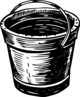 A sketchy style illustration of bucket vector