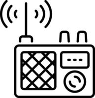 A line style icon of a portable camping radio vector