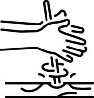 A line style icon of a fire starter tool vector