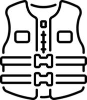 A line style icon of a life jacket vector