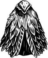 A vintage style illustration of feathered clock vector