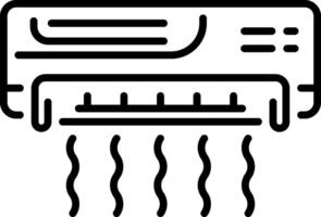 A linear style icon of a hotel ac vector