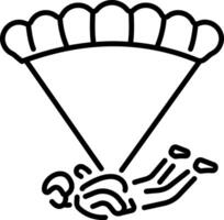 Linear icon depicting a thrilling skydiving jump vector